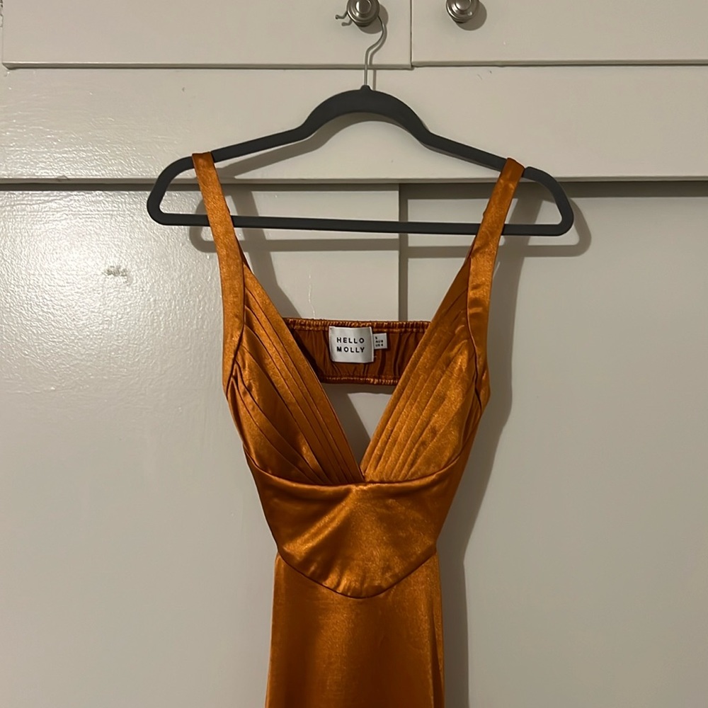 orange formal dress